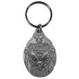 Bear Head Shield Antiqued Key Chain